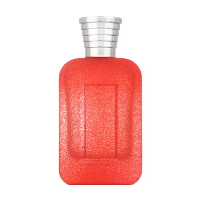Wholesale Red China Square Empty Flacon Frosted Glass Perfume Bottle 50ml
