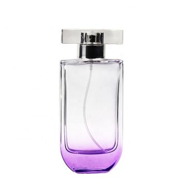 Hot Sale Elegant Purple Square Amethyst Perfume Bottle 90 ml With Clear Cap