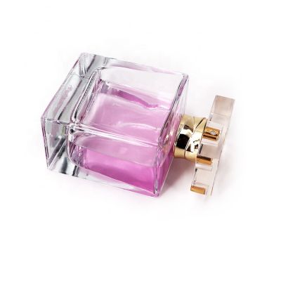 2020 Latest Design Luxury Square Clear Empty Perfume Spray Bottle Amber 105 ml For Women