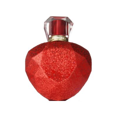 Wholesale 100ml Refillable Heart Shaped Glass Perfume tester Bottle With Aluminum Spray Cap 
