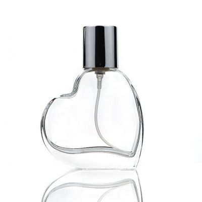Mini Cheap 35ml Heart Shaped Storage Perfume Glass Bottle 