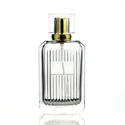 Luxury Glass Cosmetic Packaging 110ml Square Perfume Bottle Spray 