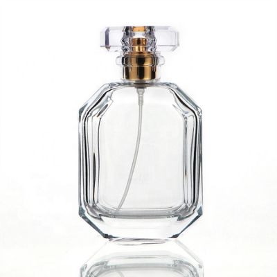 Custom 105ml Square Cosmetic Packaging Empty Glass Perfume Bottles 