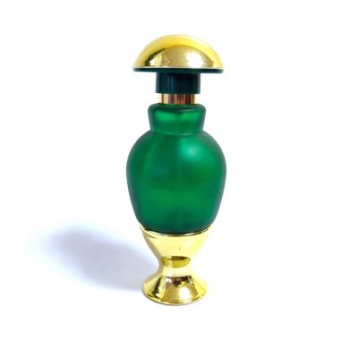 Classic Bedside Lamp Shaped Green Perfume Bottle 45 ml With Gold Cap 