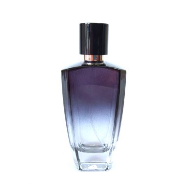 Wholesale Cheap Dark Blue Perfume Bottle 100 ml With Black Cap 