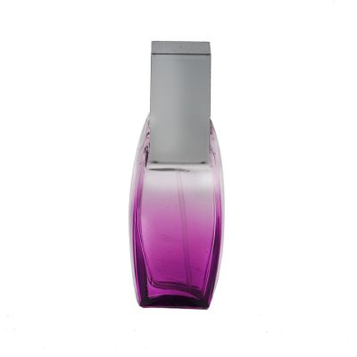 High Grade Mini Unique Purple Gradient Perfume Bottle 25 ml With Silver Cap 