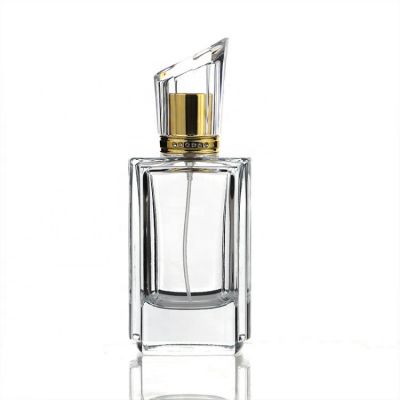 Luxury Clear Square 80ml Empty Perfume Glass Bottle High Quality 