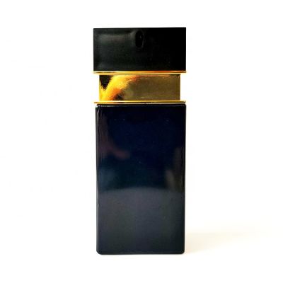 Men Use Box Design Golden And Black Color Fancy 100ml Luxury Perfume Bottle 