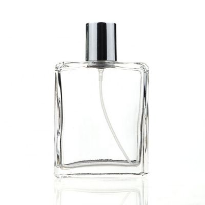 Clear Fashion Square Perfume Bottles 100ml Glass 