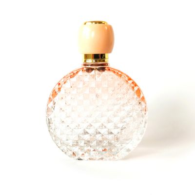Hot Sale Flat Round Luxury Perfume Bottle 80 ml With Unique Texture 