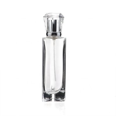 Custom Low MOQ 45ml Transparency Luxury Glass Perfume Spray Bottle 