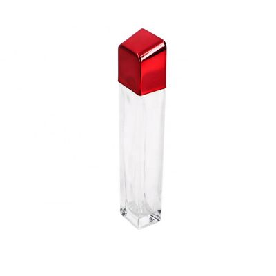 Thick Glass 35ml Spray Tall Square Perfume Bottle 