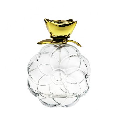 Arabic Beautiful Rose Flower Fancy Glass Perfume Bottle 75ml 
