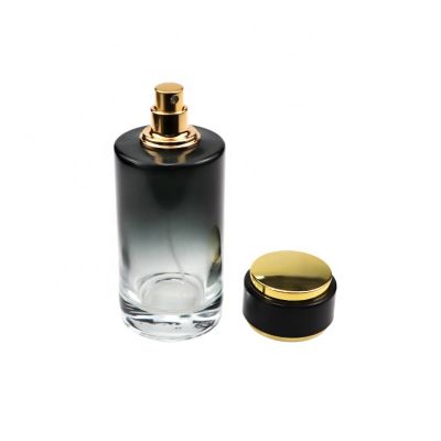 120ml Luxury Perfume Bottle Cylinder With Golden Cap 