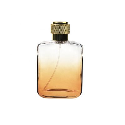 Classical Hot Sale Square Gradient 60ml Square Perfume Bottle With Gold Cap