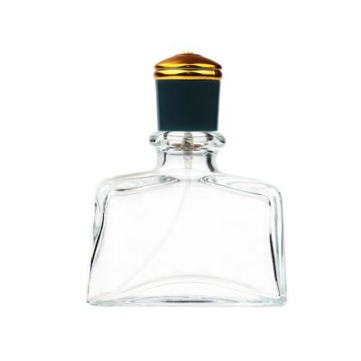 Dubai 120ml Royal Luxury Square Clear Perfume Glass Bottle 