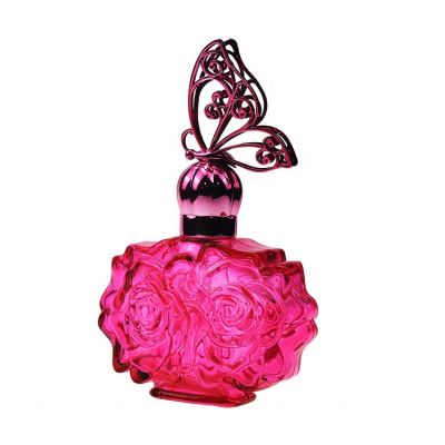 New Design Beautiful Pink Butterfly Perfume Bottle 90 ml For Women 