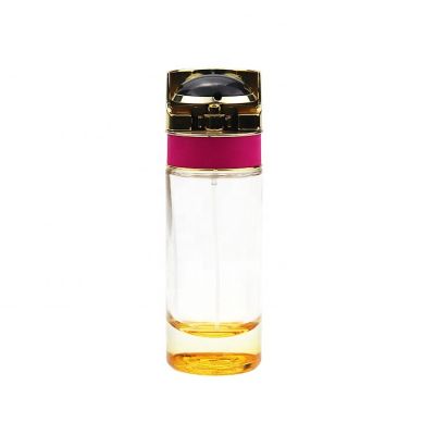 2020 New 85ml Cylinder Vintage Gold Spray Glass Perfume Bottle 