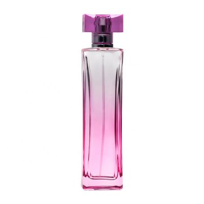 French Luxury Design Pink Color Elegant Spraying Glass Women Perfume Bottle 100ml 