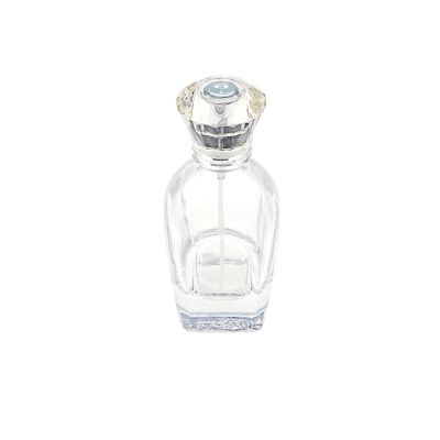 China Factory Square Diamond Shape 50ml Perfume Bottles Glass Spray Bottle Wholesale