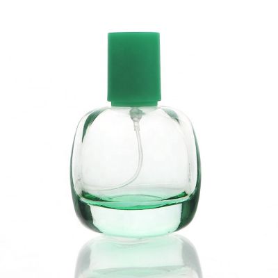 High Quality Small Empty 55ml Gradient Green Glass Round Essential Oil Perfume Bottle 