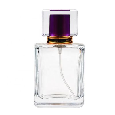 Online Shop Hot Sale Cheap Empty Square Clear Perfume Bottle 50 ml For Women