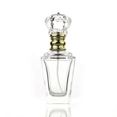 High Quality Glass 60ml Women Crimp Perfume Bottles With Spray