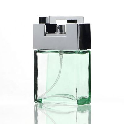 70ml Green Glass Square Men Women Spray Cosmetic Perfume Packaging Bottle Pretty Luxury 
