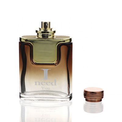 China OEM Brown Coloured Men New Design 100ml Perfume Bottle Glass Spray Bottle 