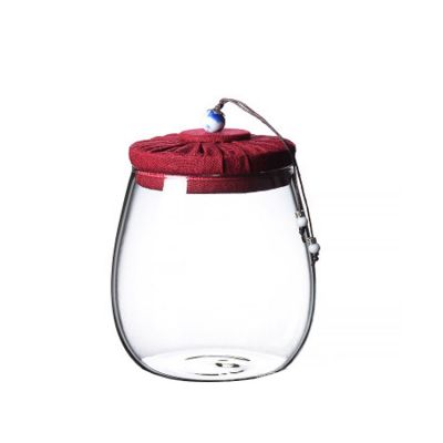 600ml Custom Logo Glass Storage Jar Heat Resistant High Borosilicate Handmade Kitchen Food Grade Glass Jars