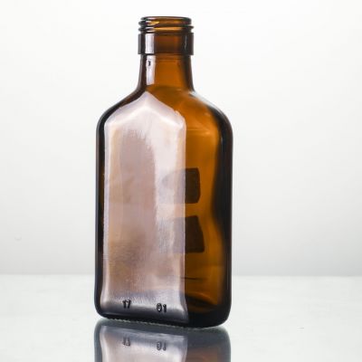 180ml small amber glass packaging for liquor wine 
