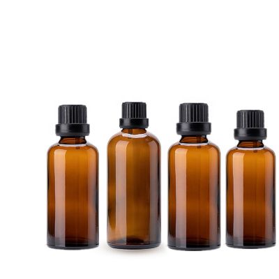 Custom 100ml amber glass bottle for essential oil packaging 