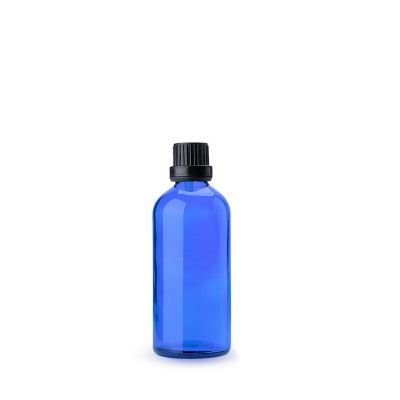 50ML Blue Glass/Frosted Glass Essential Oil Bottle with Dropper/Screw Cap 