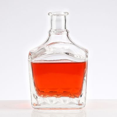 750ML unique shaped alcohol vodka whisky wine glass bottles 50cl with glass lid 