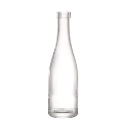 Bulk round shape clear glass bottle 300 ml liquor and spirit packaging with cork