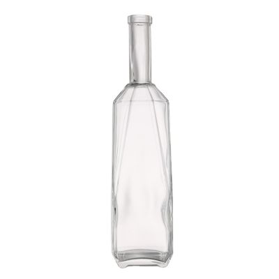 China good price custom-made 750 ml empty clear glass beer bottle with stopper lid 