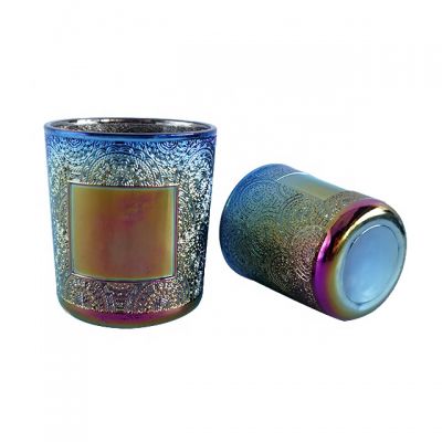 Electroplated Gradient Glass Candle Cup 