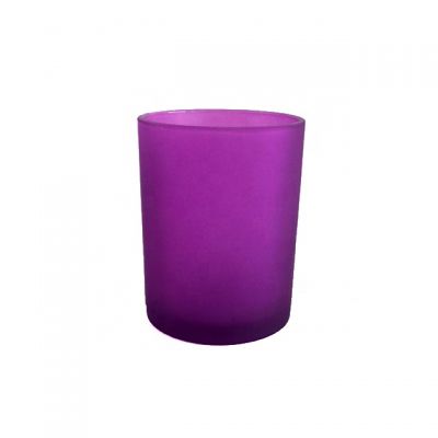 Wholesale high quality decorative purple empty glass candle jar 650ml 