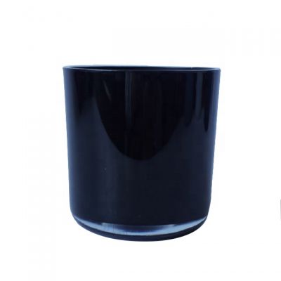 wholesale 8.5oz black candle stand / glass candle jar for candles