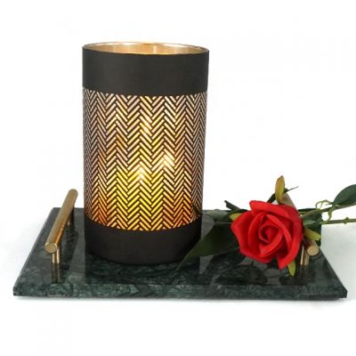 high quality matte black candle jar candle cup glass for Christmas