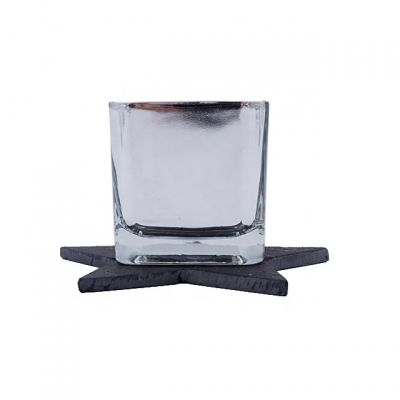 high quality square cube glass candle containers glass jars