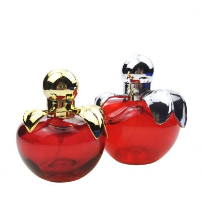 75ml High quality creative perfume glass bottle red apple perfume bottle 