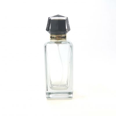 75ml square shaped glass men perfume bottle