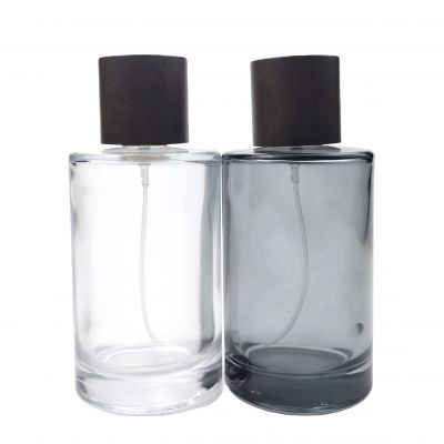 100ml convenient use of cylinder wooden cap perfume bottles