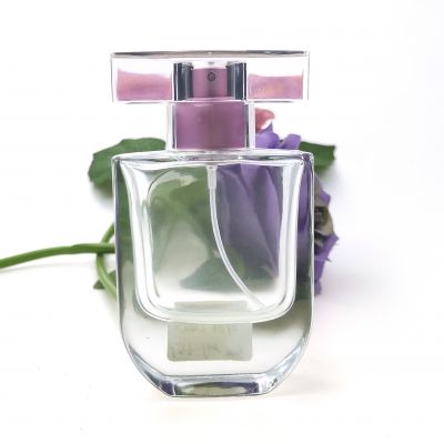 50ml manufacturer transparent rectangular empty glass perfume bottle 