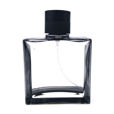 crimp square glass bottle perfume luxury atomizer 100ml perfume bottle 