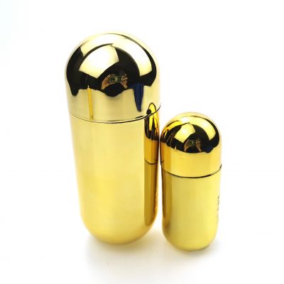 30ml Golden frosted cosmetic glass bottle for perfume glass bottle