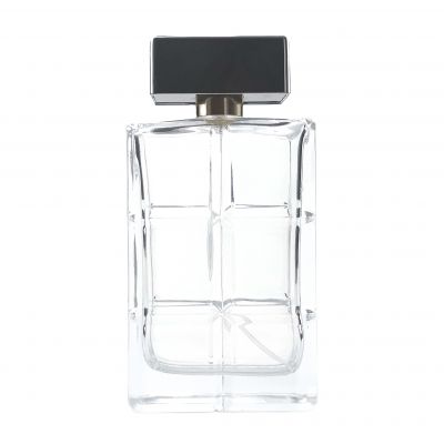 120ml Good quality recycled empty square glass perfume bottles 120ml with spray