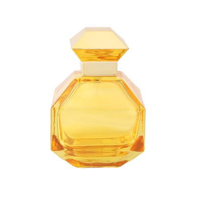 100ml Gold octagonal thick-bottom glass perfume bottle