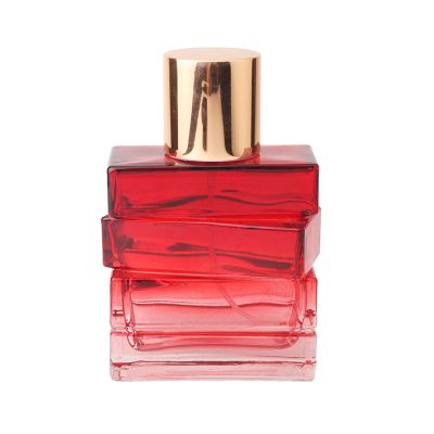 60ml Square color transparent glass perfume bottle